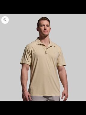Men's Beige Polo Shirt - Lightweight Performance